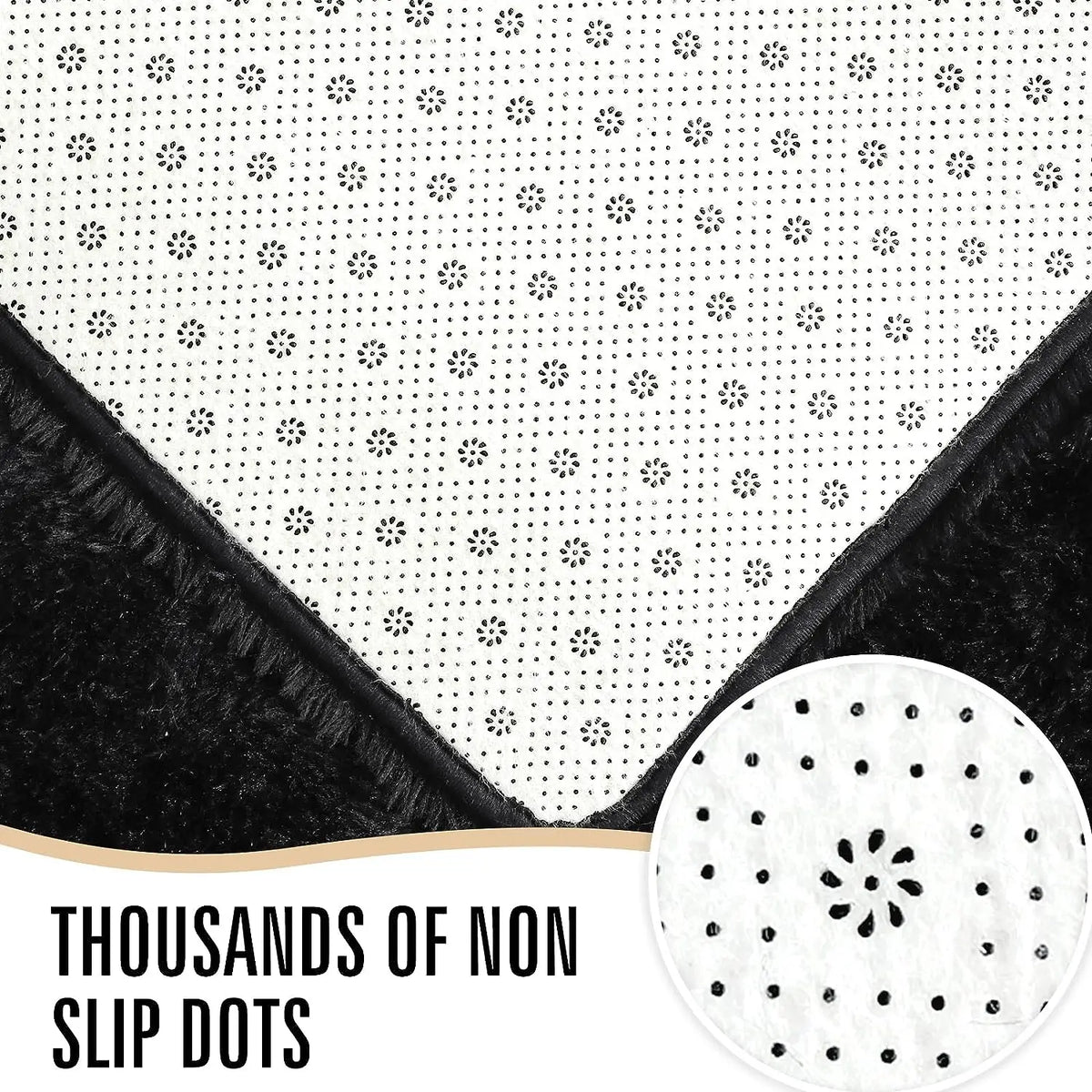 Oval High-Pile Rug – Soft, Non-Slip & Washable