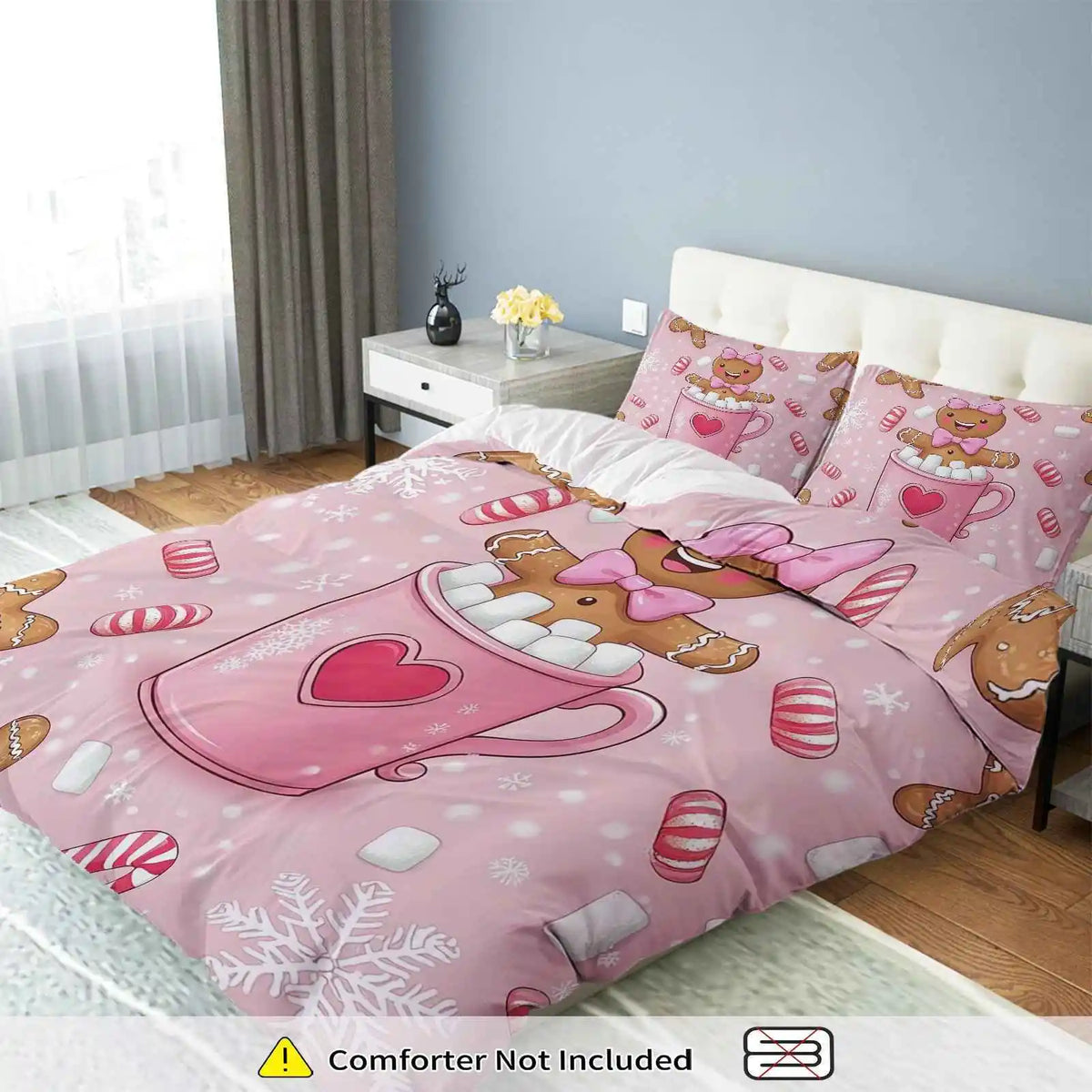 Elk & Snowflake Christmas Bedding Set