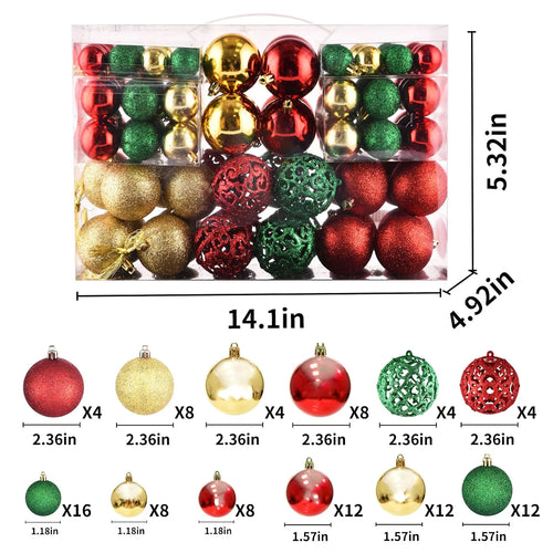 100-Piece Christmas Bauble Set
