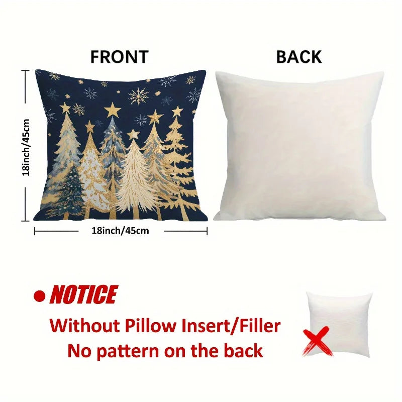 Embroidered Christmas Cushion Cover