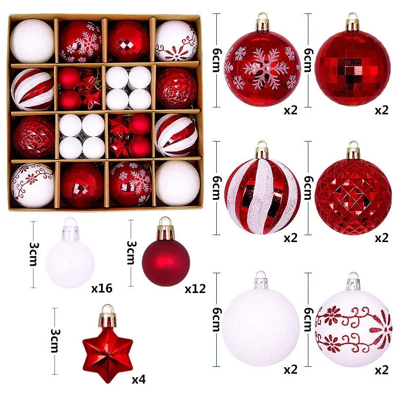 44-Piece Christmas Bauble Set