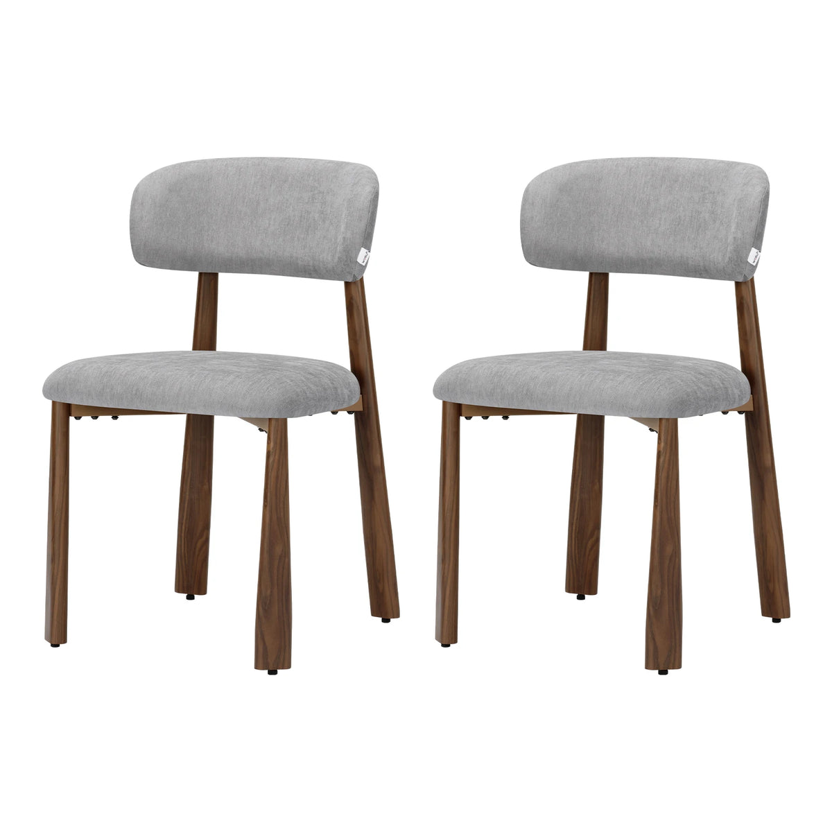 Dining Chairs Set of 2 – Chenille Upholstery & Metal Legs