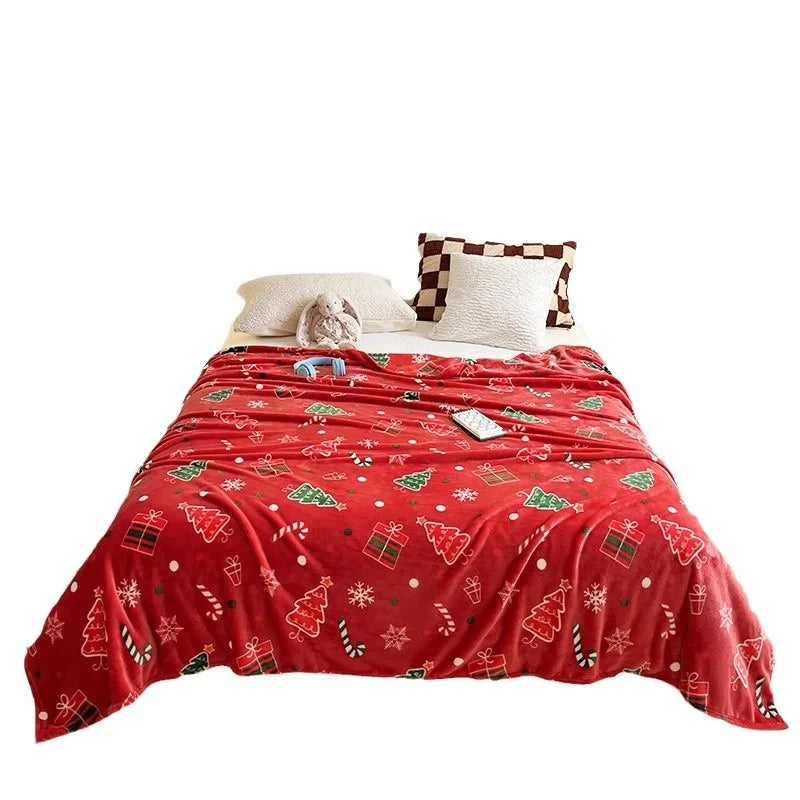 Christmas Flannel Throw Blanket