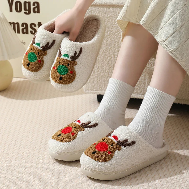 Plush Christmas Slippers