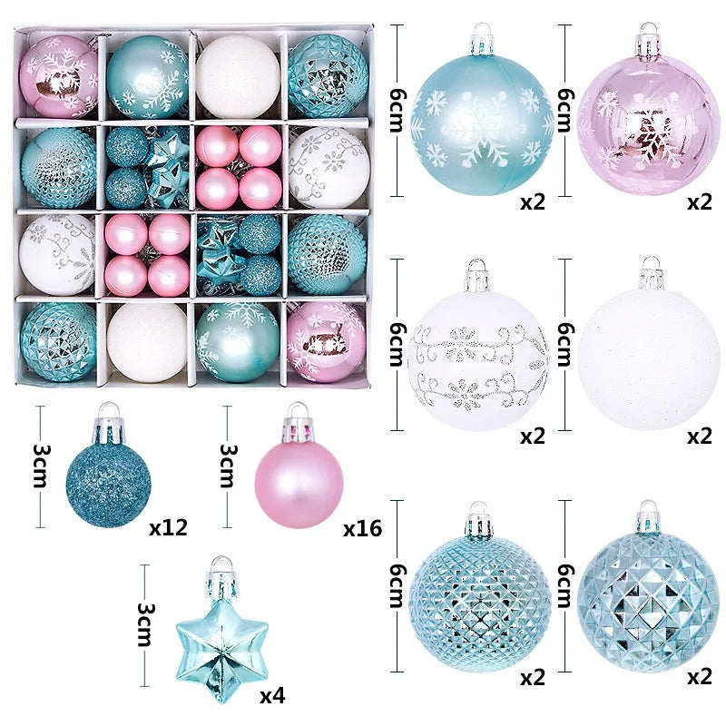 44-Piece Christmas Bauble Set