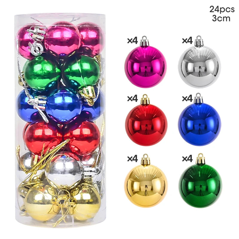 Mini Christmas Bauble Ornament Set