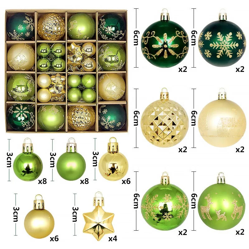 44-Piece Christmas Bauble Set