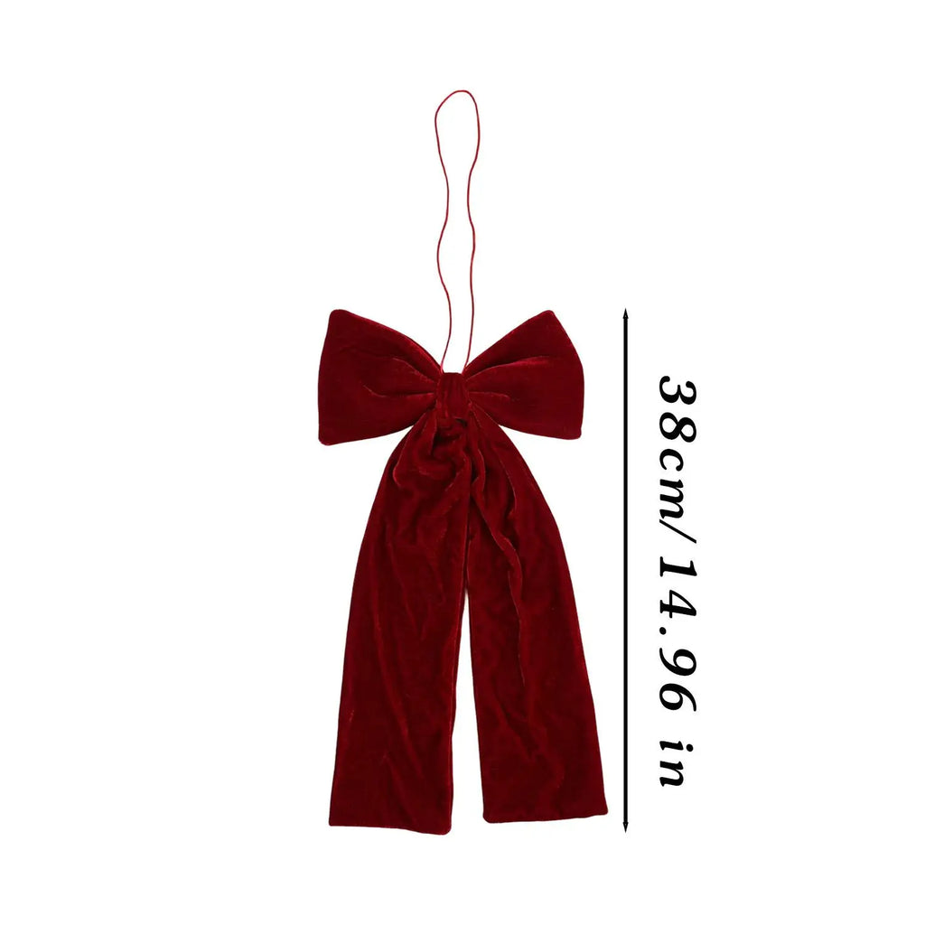 Burgundy Velvet Christmas Bow Ornaments