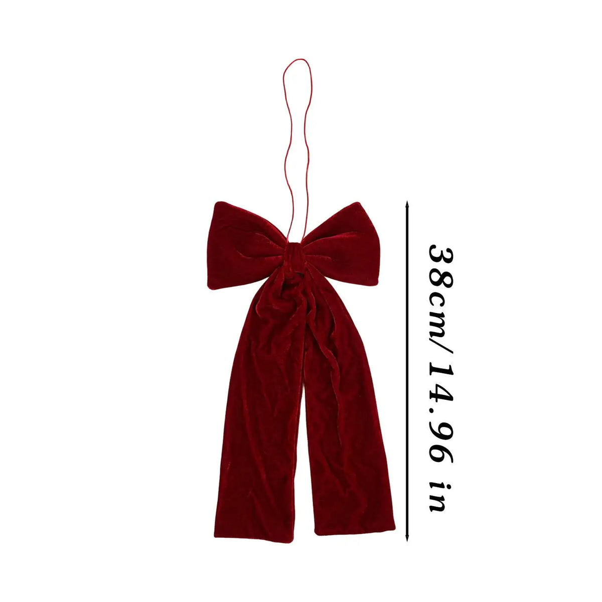 Burgundy Velvet Christmas Bow Ornaments