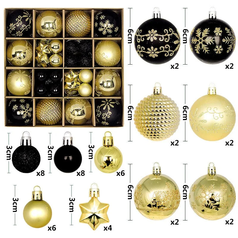 44-Piece Christmas Bauble Set