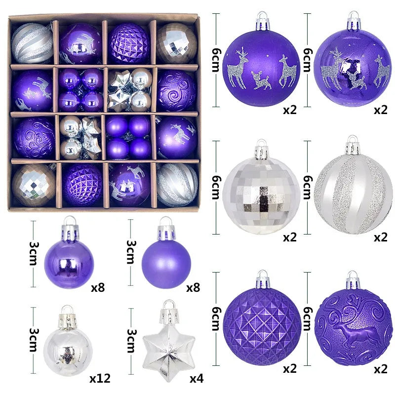 44-Piece Christmas Bauble Set