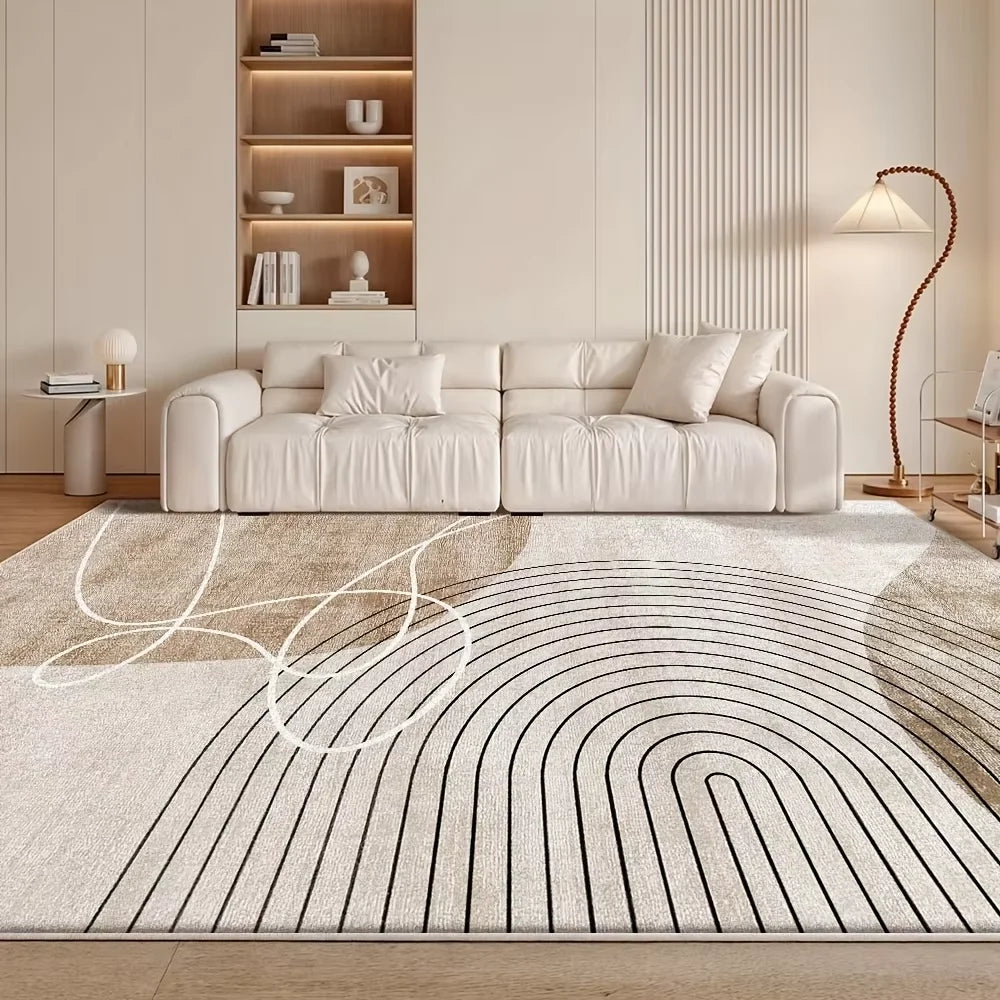 Flannel Rug – Modern Geometric, Non-Slip & Washable