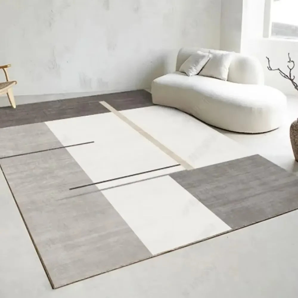 Flannel Rug – Modern Geometric, Non-Slip & Washable