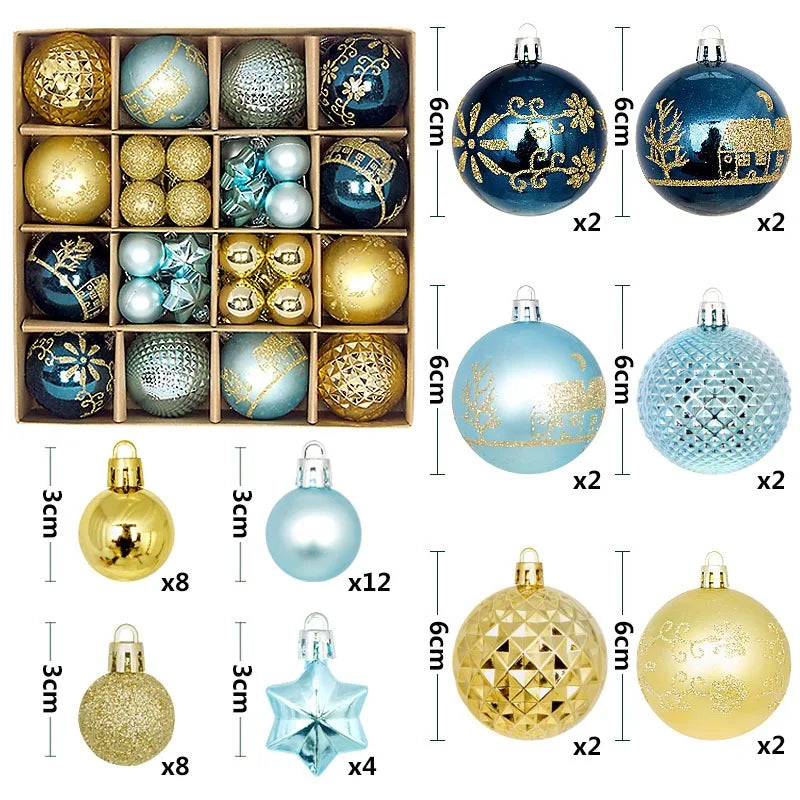 44-Piece Christmas Bauble Set