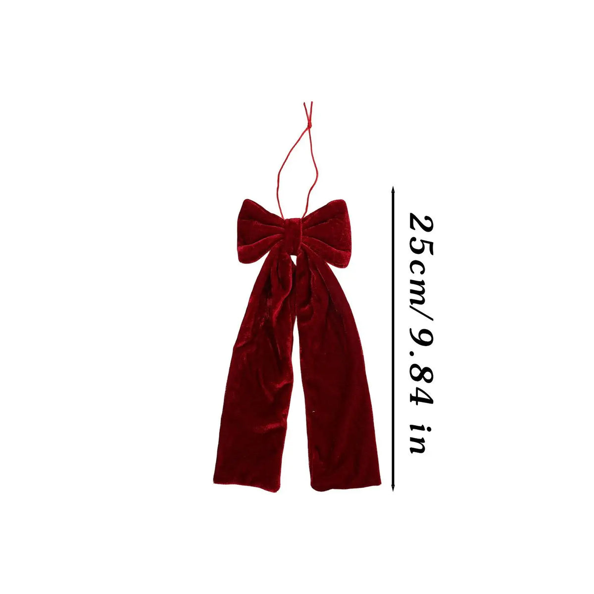 Burgundy Velvet Christmas Bow Ornaments