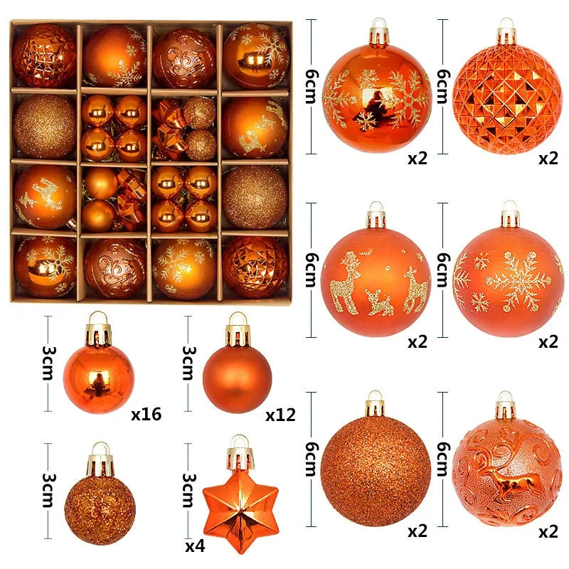 44-Piece Christmas Bauble Set