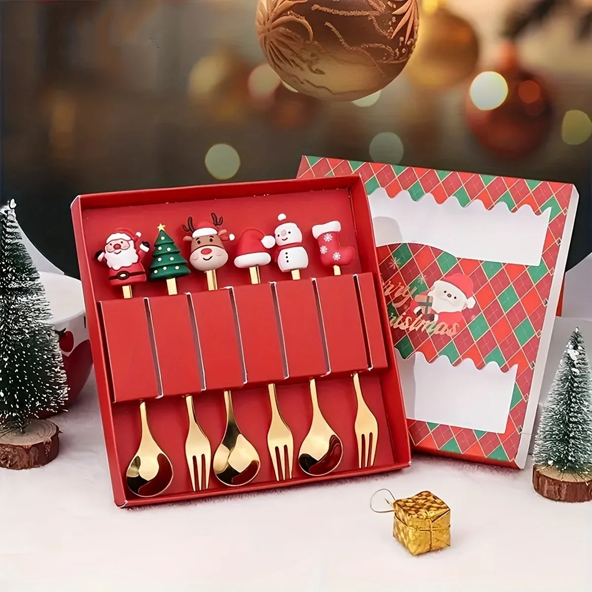 Christmas Fork & Spoon Gift Set