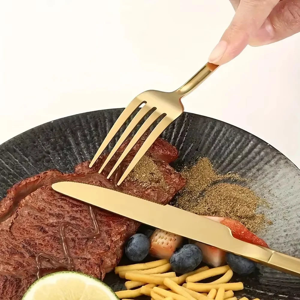 Gold Stainless Steel Cutlery Set