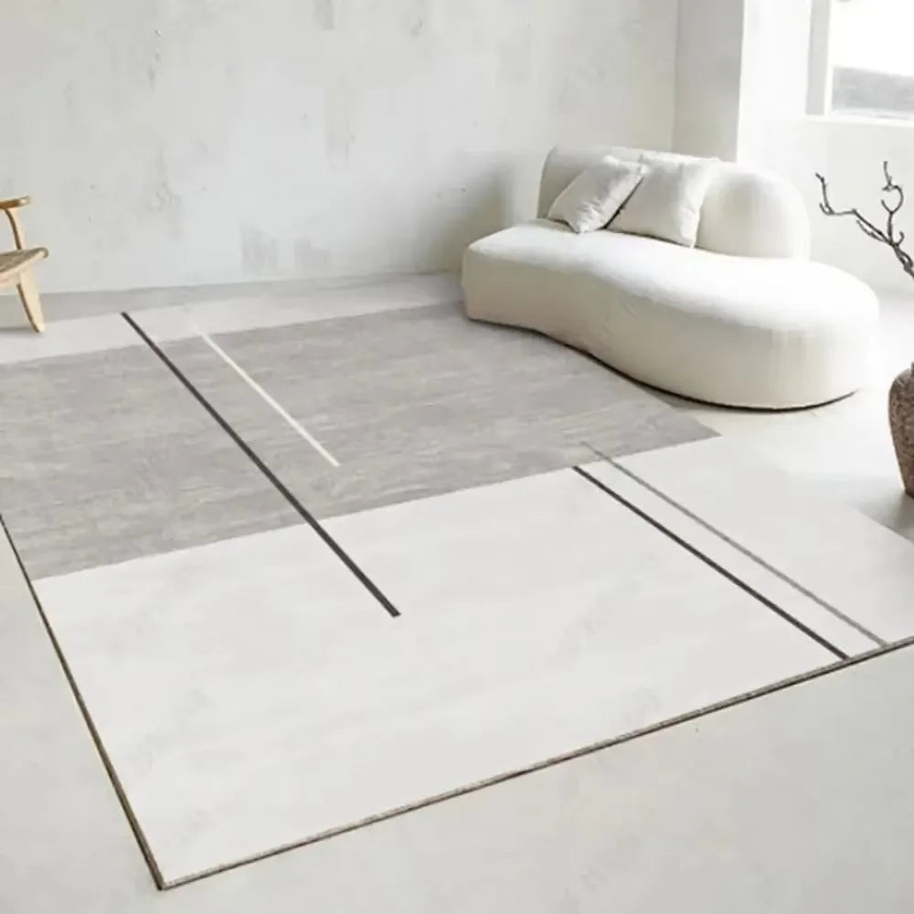 Flannel Rug – Modern Geometric, Non-Slip & Washable