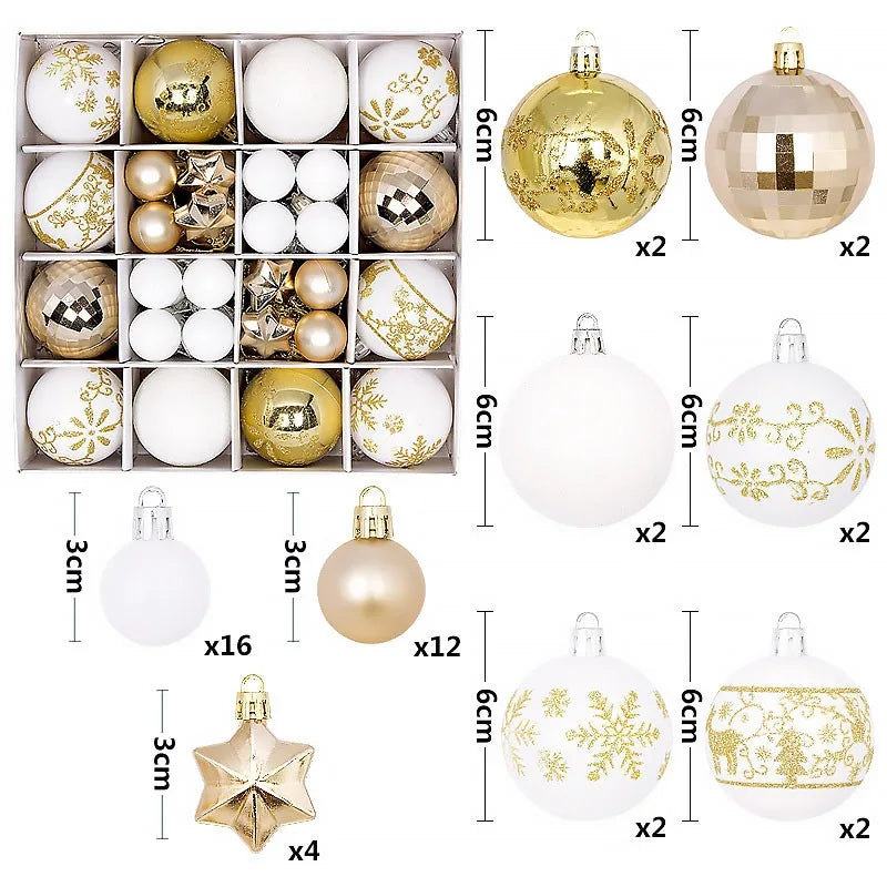 44-Piece Christmas Bauble Set