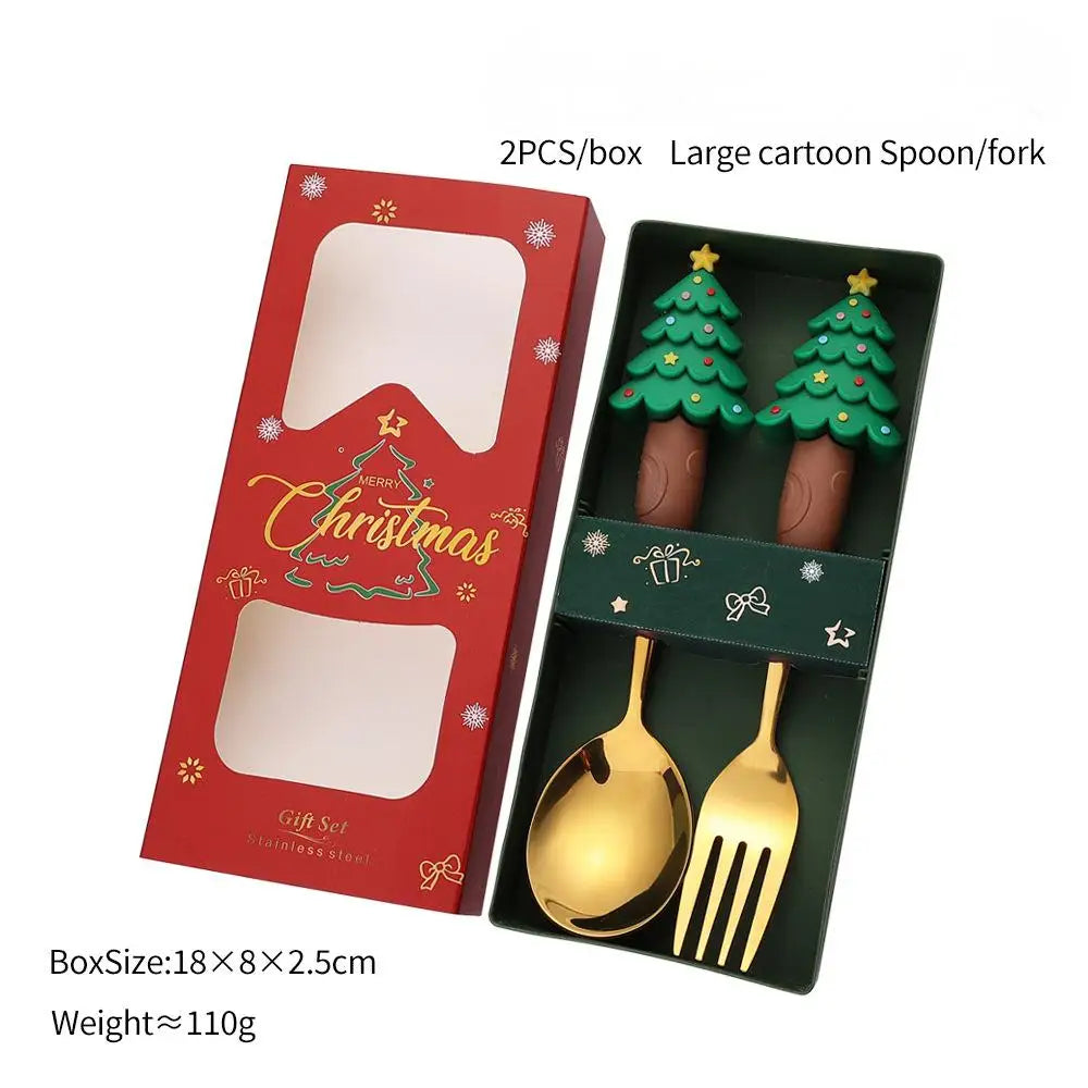 Christmas Fork & Spoon Gift Set