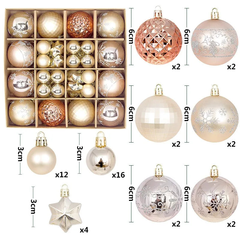 44-Piece Christmas Bauble Set