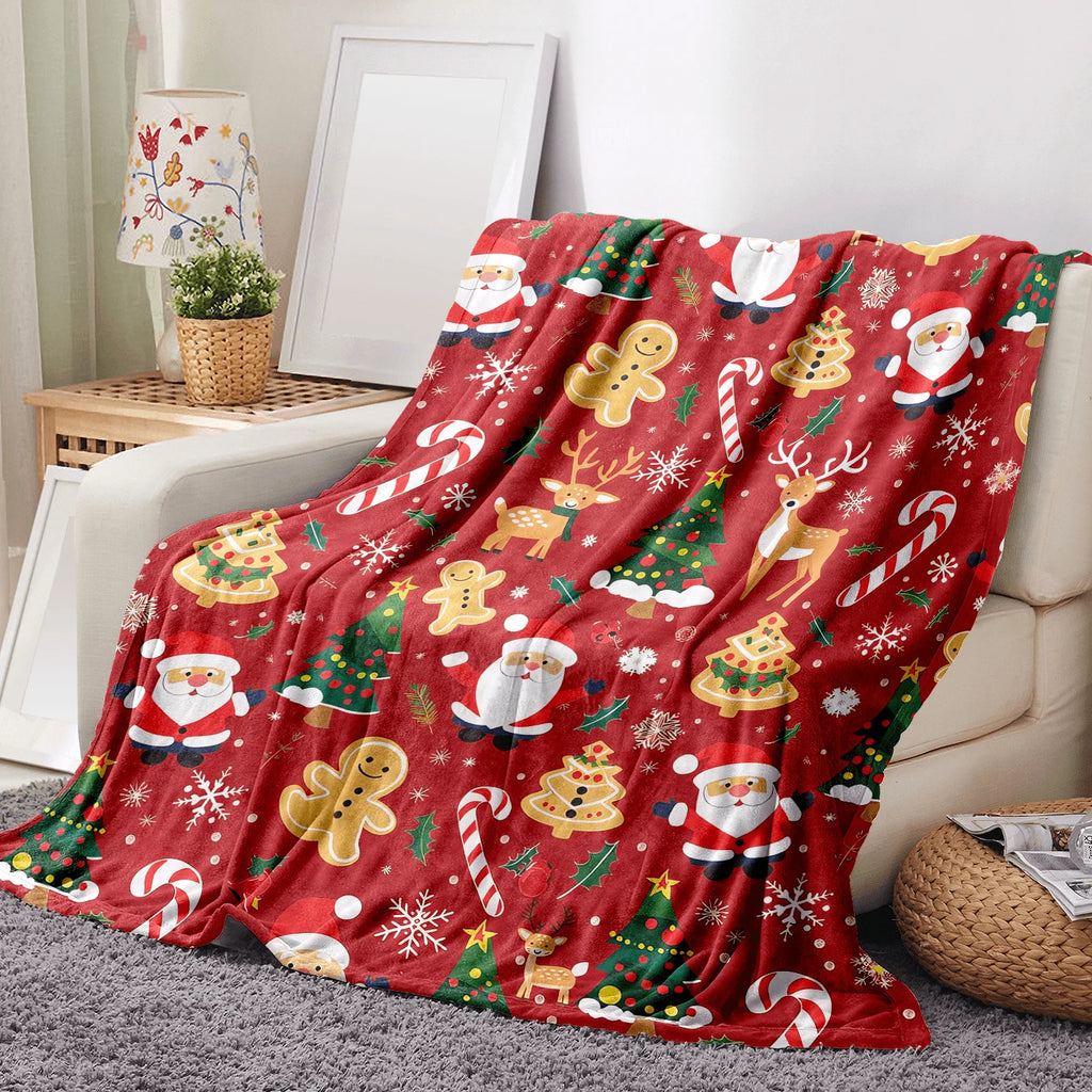 Plaid Christmas Throw Blanket