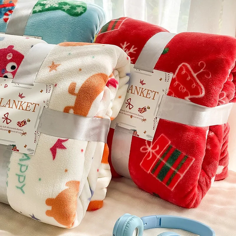 Christmas Flannel Throw Blanket