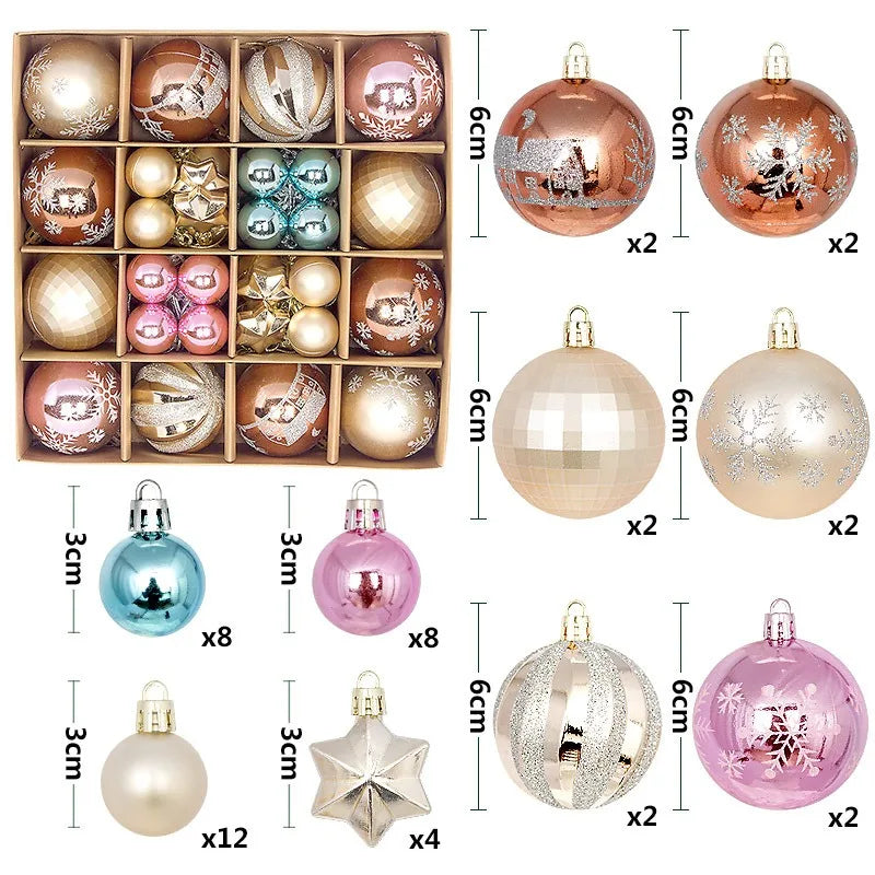 44-Piece Christmas Bauble Set