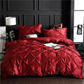 Floral Duvet Cover Set – 2- or 3-Piece Wine Red