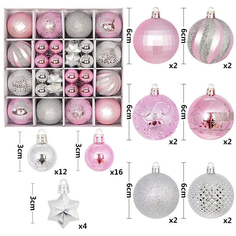 44-Piece Christmas Bauble Set