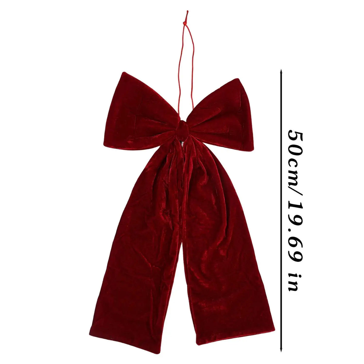 Burgundy Velvet Christmas Bow Ornaments