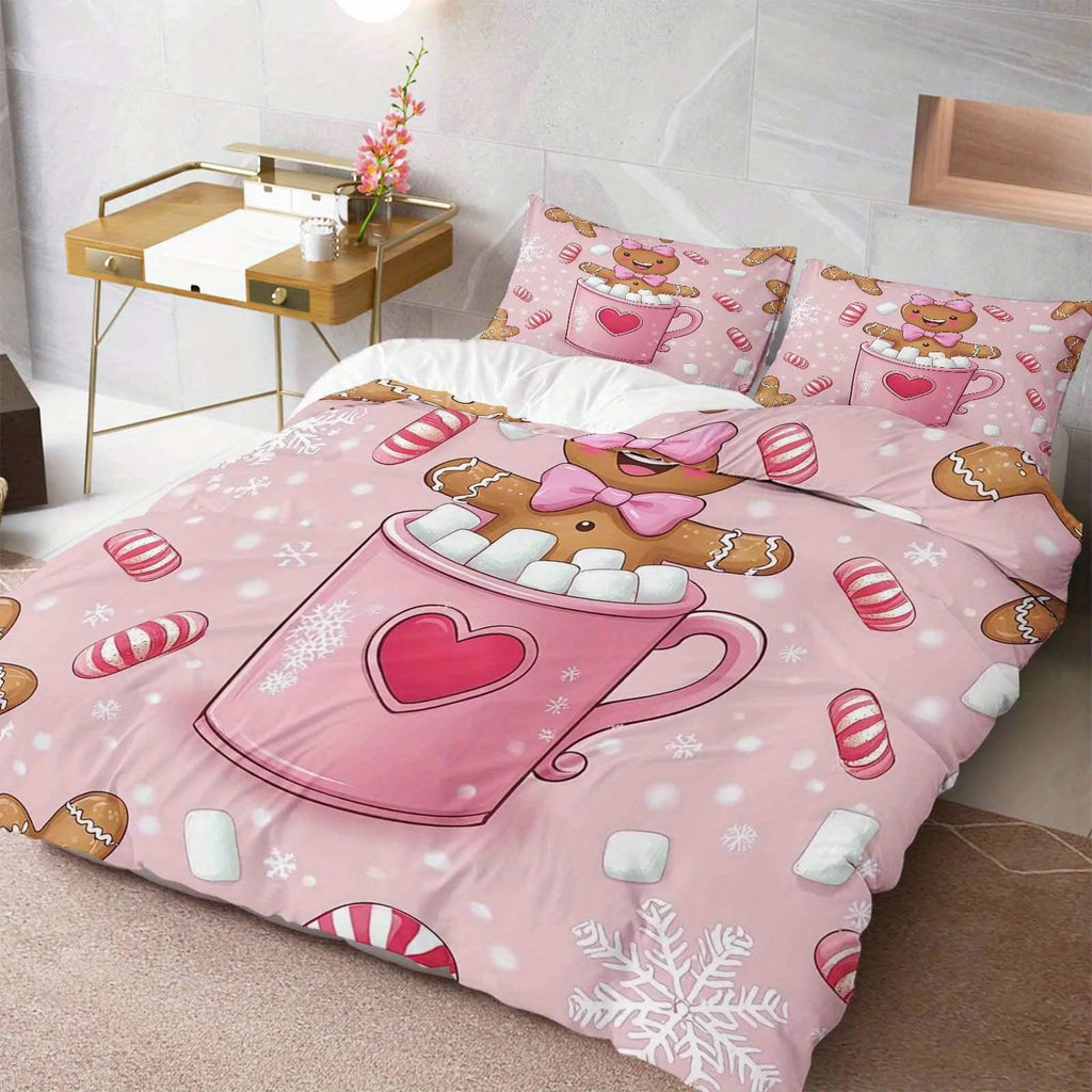 Elk & Snowflake Christmas Bedding Set