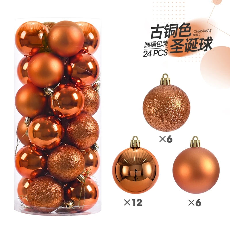 Mini Christmas Bauble Ornament Set