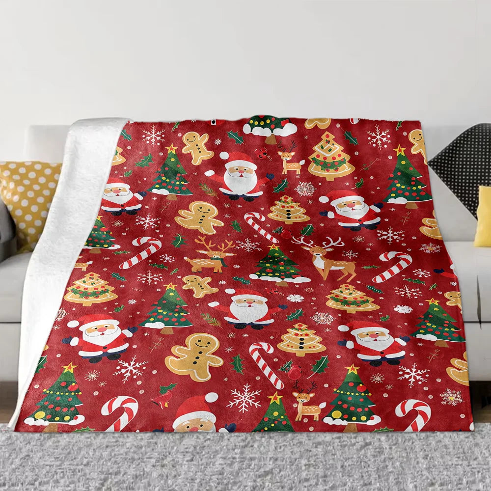 Plaid Christmas Throw Blanket