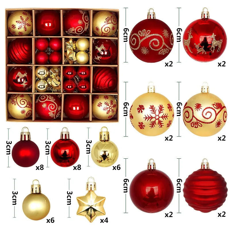 44-Piece Christmas Bauble Set