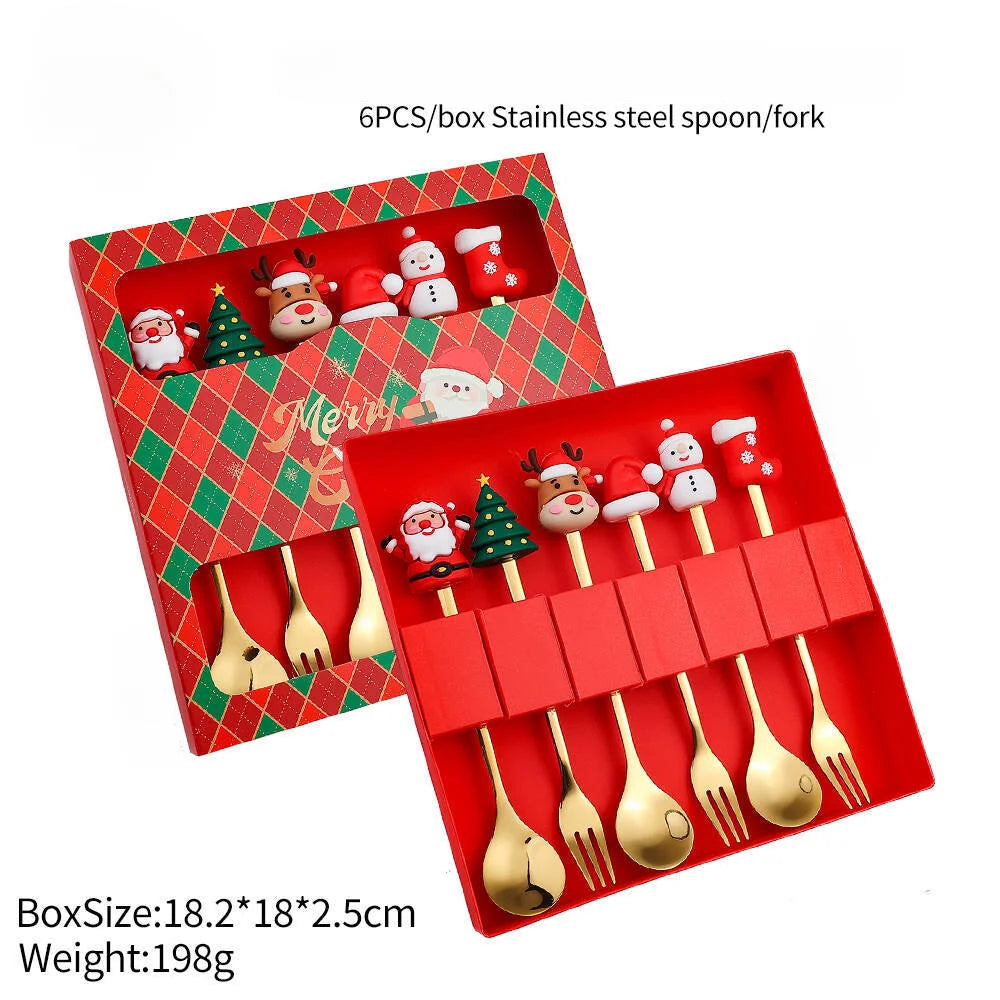 Christmas Fork & Spoon Gift Set