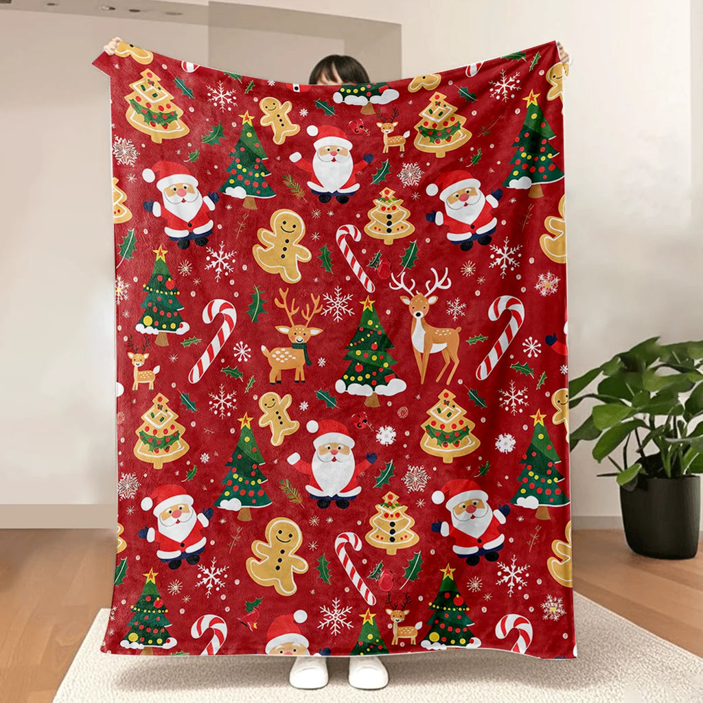 Plaid Christmas Throw Blanket