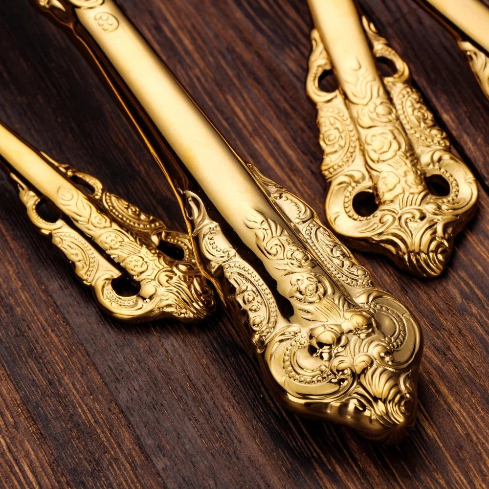 Baroque Gold Plated Stainless Steel Cutlery Set