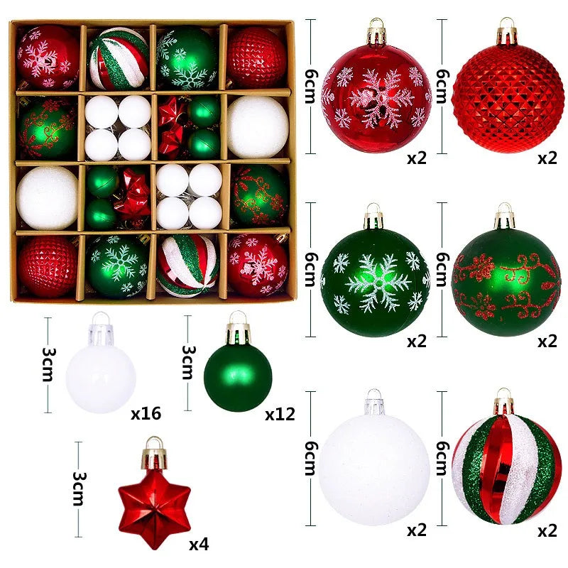 44-Piece Christmas Bauble Set