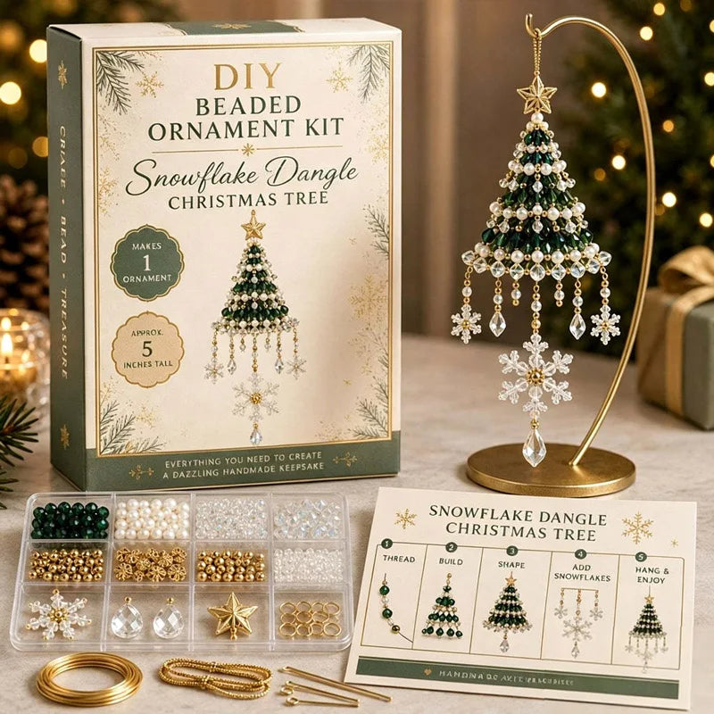 DIY Beaded Christmas Tree Ornament Kit