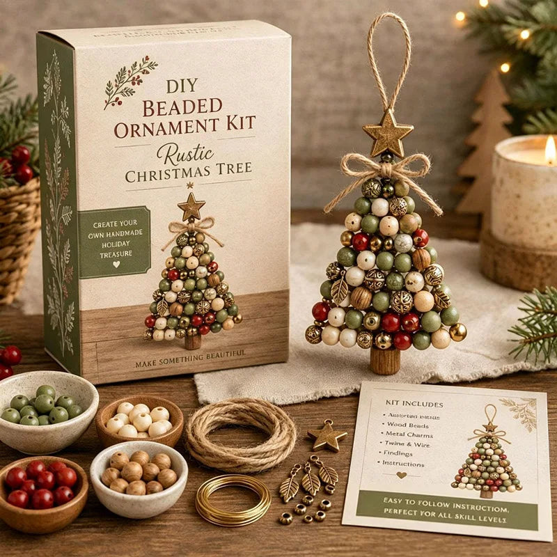 DIY Beaded Christmas Tree Ornament Kit