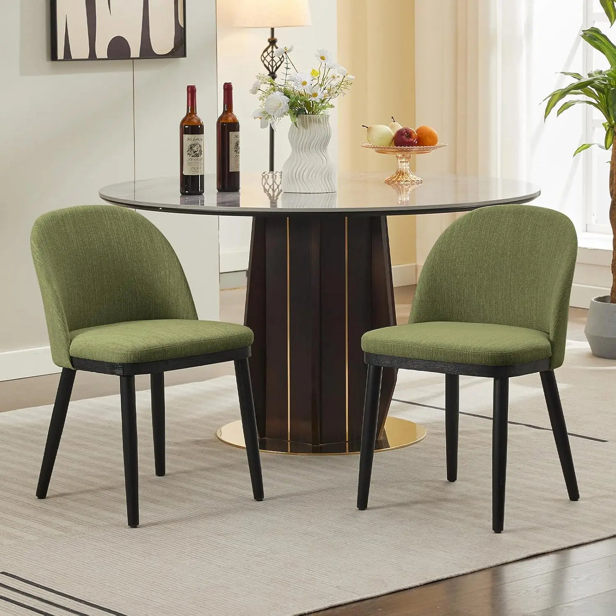 Dining Chairs Set of 2 – High Backrest & Deep Seat
