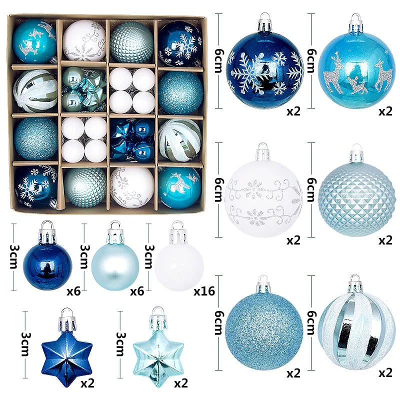 44-Piece Christmas Bauble Set