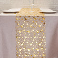 Gold Star Glitter Christmas Table Runner