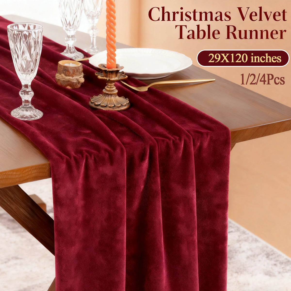 Velvet Christmas Table Runner
