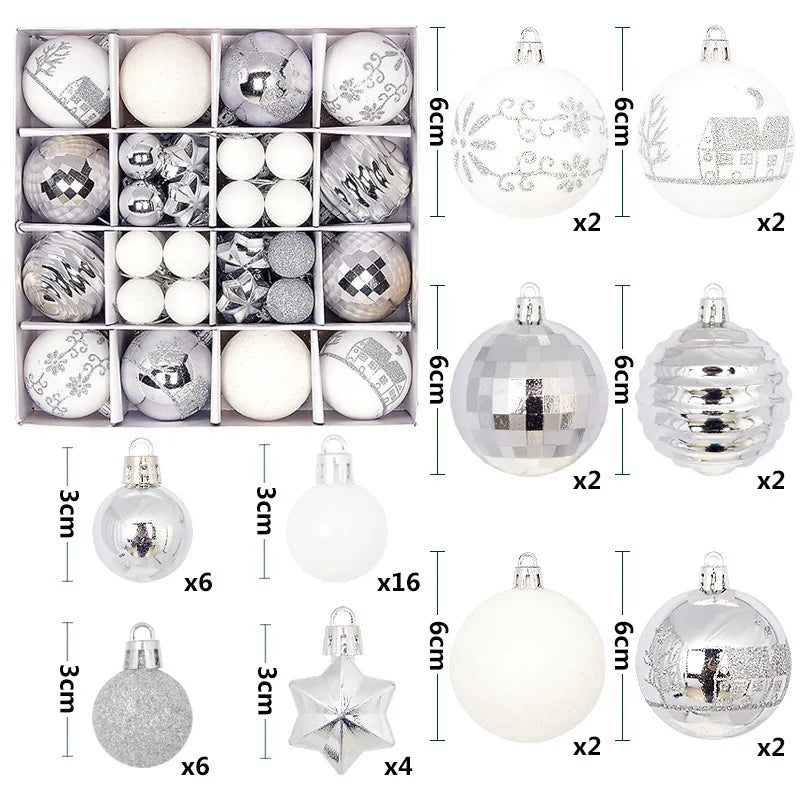 44-Piece Christmas Bauble Set