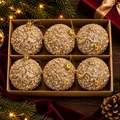 Champagne gold Christmas baubles in a premium festive setting